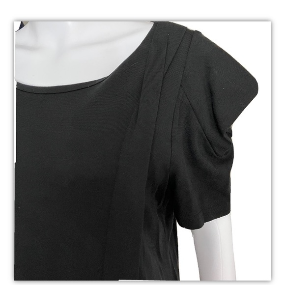 TOV Holy- G inc Short Sleeve  Black Dress Tunic Zipper Up Back Size EUR 40/US 8 - Picture 4 of 14